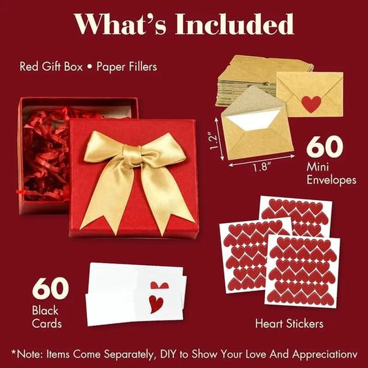 💌DIY-Liebesbotschaftsbox – Mini-Blankokarten und Umschläge für Ihn/Sie💕