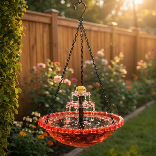 🌞💧 SunCascade Solar-Hängebrunnen für den Garten