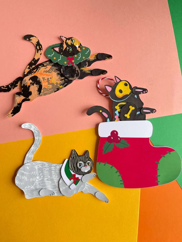 🎁Buy More Save More🎨Cat Paper Doll✂️😺