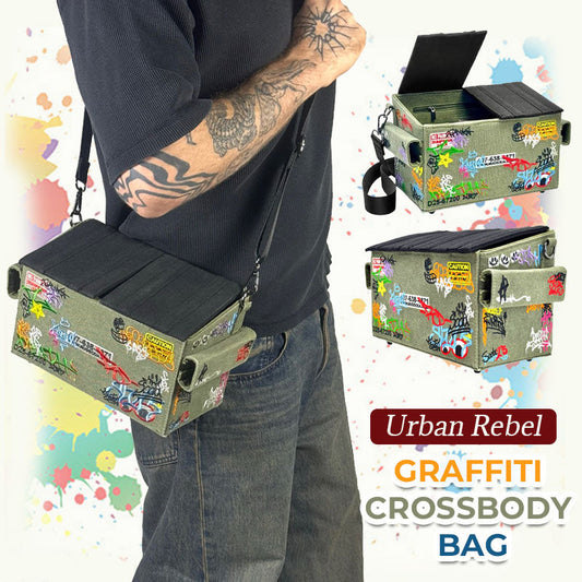 Hip-hop Graffiti Trash Can Shoulder Bag 🎨🔥