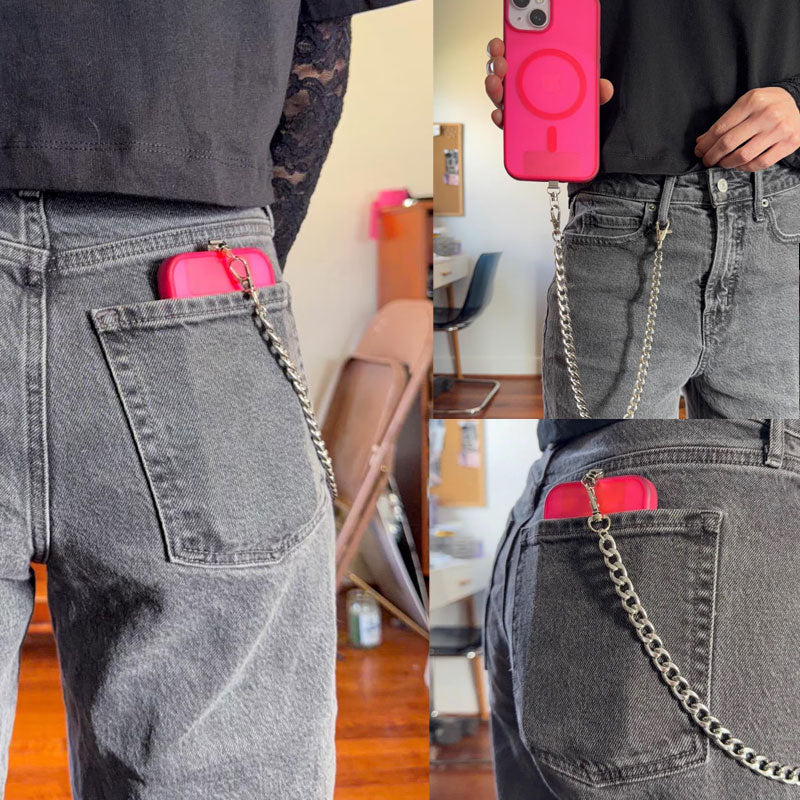 📱✨ SecureStyle Clip-On Phone Chain Strap