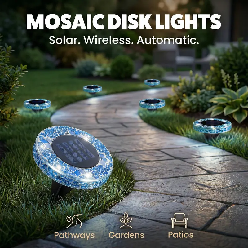 ✨ EMPFEHLUNG DER REDAKTION: 50 % RABATT | 🌙 Solar-Mosaik-Scheiben-Gartenleuchten