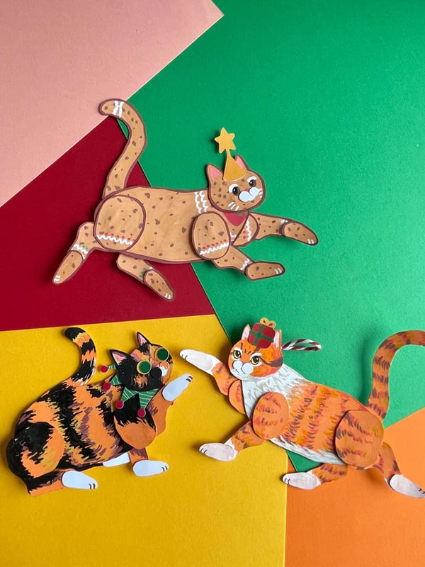 🎁Buy More Save More🎨Cat Paper Doll✂️😺