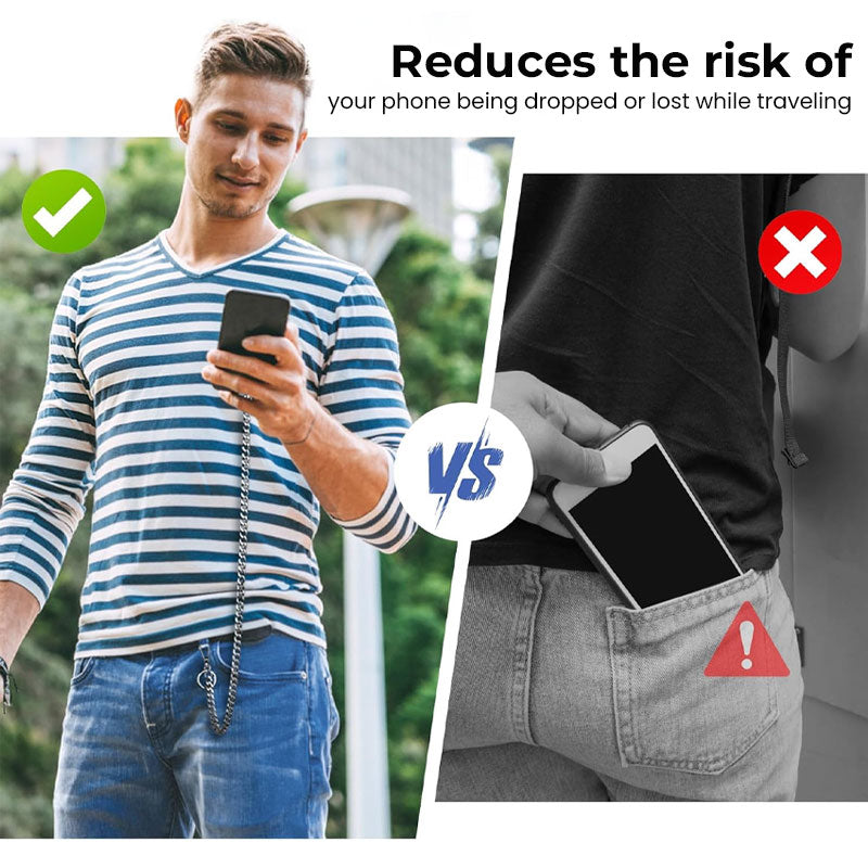 📱✨ SecureStyle Clip-On Phone Chain Strap