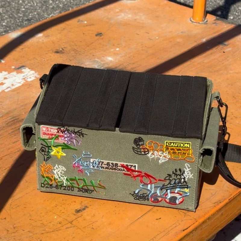 Hip-hop Graffiti Trash Can Shoulder Bag 🎨🔥