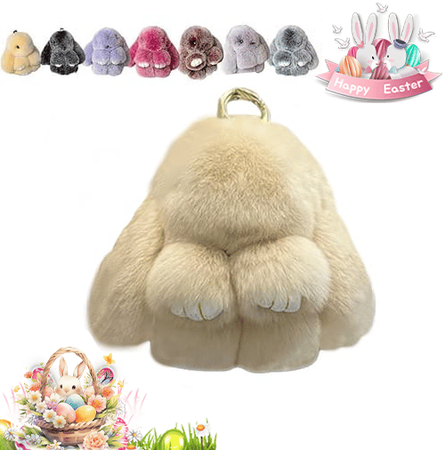 🐰Niedlicher Osterhasen-Plüsch-Schlüsselanhänger – Geschenkidee in einer Metallbox, 🎁Süße Osterüberraschung