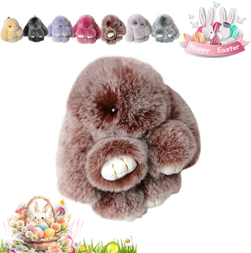🐰Niedlicher Osterhasen-Plüsch-Schlüsselanhänger – Geschenkidee in einer Metallbox, 🎁Süße Osterüberraschung