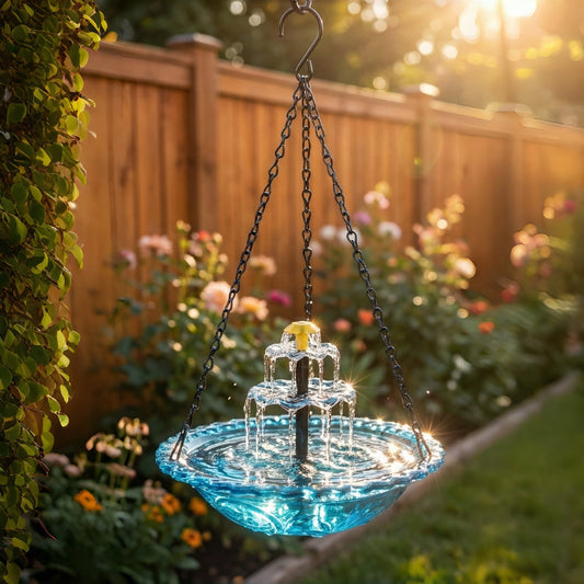 🌞💧 SunCascade Solar-Hängebrunnen für den Garten