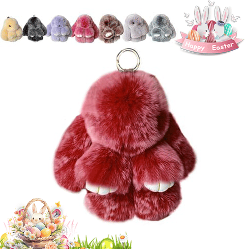 🐰Niedlicher Osterhasen-Plüsch-Schlüsselanhänger – Geschenkidee in einer Metallbox, 🎁Süße Osterüberraschung