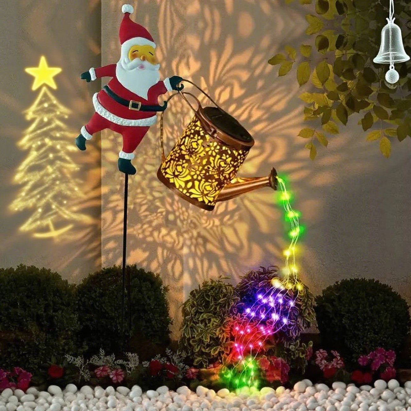⏰Solar garden light in the shape of Santa Claus🎅🎄