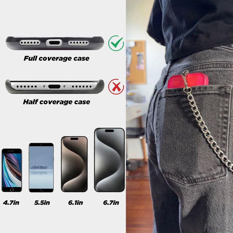 📱✨ SecureStyle Clip-On Phone Chain Strap