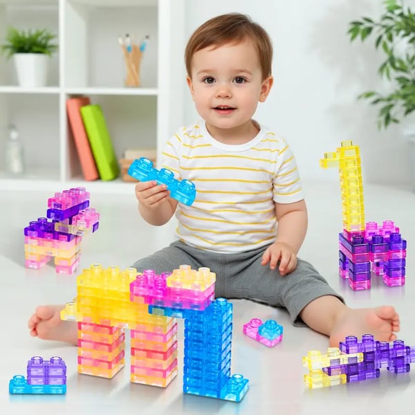 🌟GUMMY BLOC: 40-teilige Montessori-Sinnesbausteine aus weichem Material