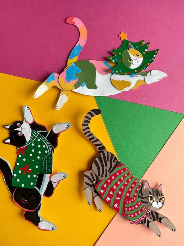 🎁Buy More Save More🎨Cat Paper Doll✂️😺