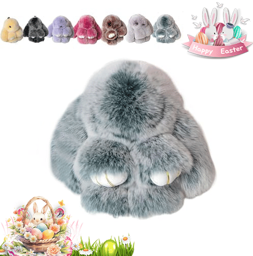 🐰Niedlicher Osterhasen-Plüsch-Schlüsselanhänger – Geschenkidee in einer Metallbox, 🎁Süße Osterüberraschung