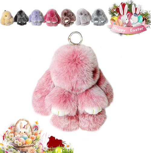 🐰Niedlicher Osterhasen-Plüsch-Schlüsselanhänger – Geschenkidee in einer Metallbox, 🎁Süße Osterüberraschung