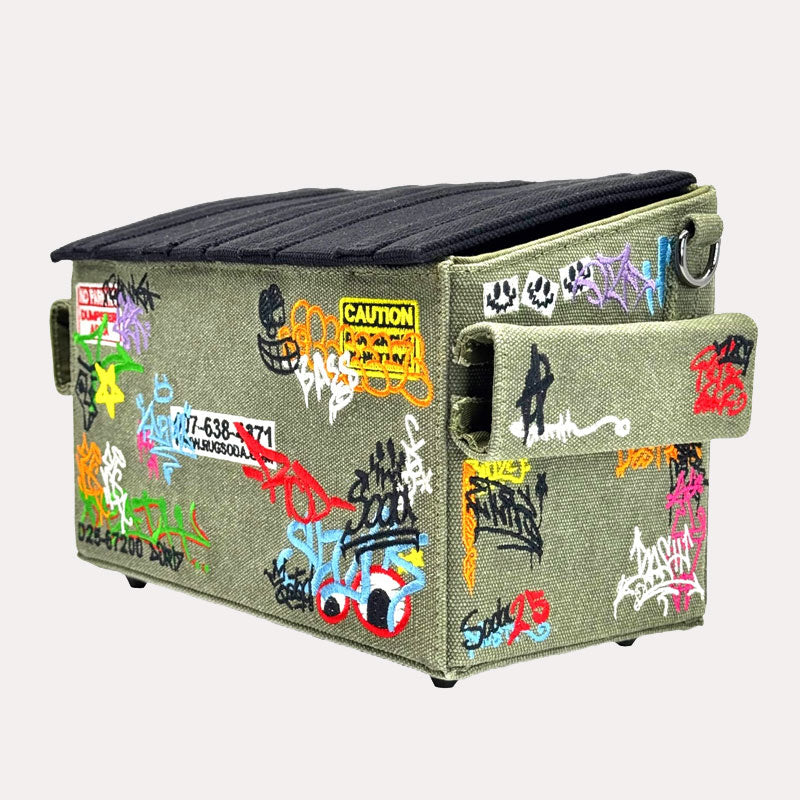 Hip-hop Graffiti Trash Can Shoulder Bag 🎨🔥