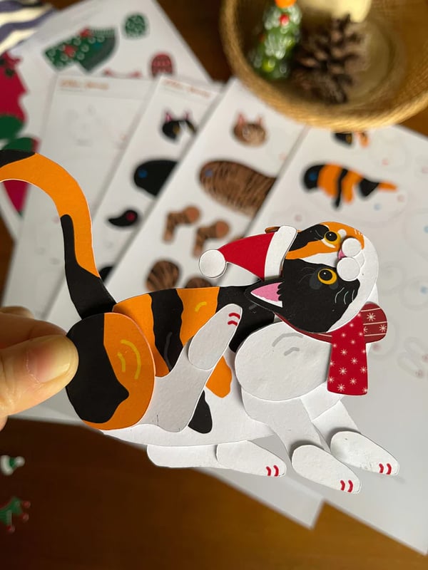 🎁Buy More Save More🎨Cat Paper Doll✂️😺