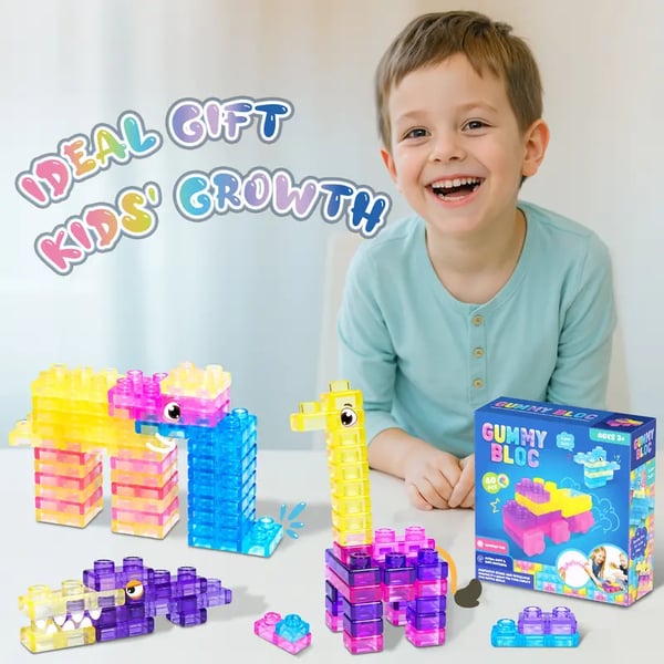 🌟GUMMY BLOC: 40-teilige Montessori-Sinnesbausteine aus weichem Material