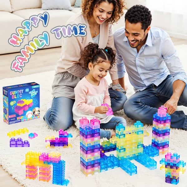 🌟GUMMY BLOC: 40-teilige Montessori-Sinnesbausteine aus weichem Material