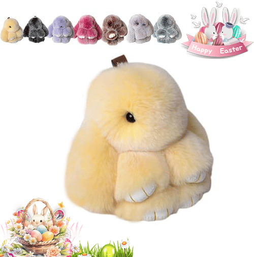 🐰Niedlicher Osterhasen-Plüsch-Schlüsselanhänger – Geschenkidee in einer Metallbox, 🎁Süße Osterüberraschung