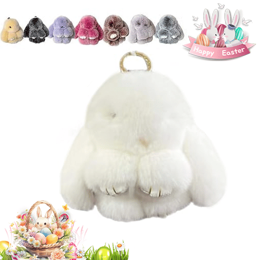 🐰Niedlicher Osterhasen-Plüsch-Schlüsselanhänger – Geschenkidee in einer Metallbox, 🎁Süße Osterüberraschung