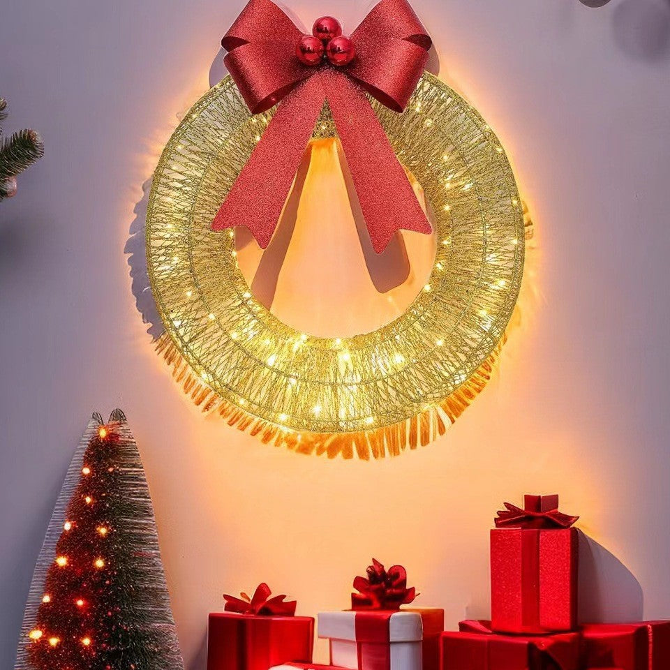 🎄 Now on pre-sale! 🎀✨ Large, illuminated Christmas wreath for outdoor use