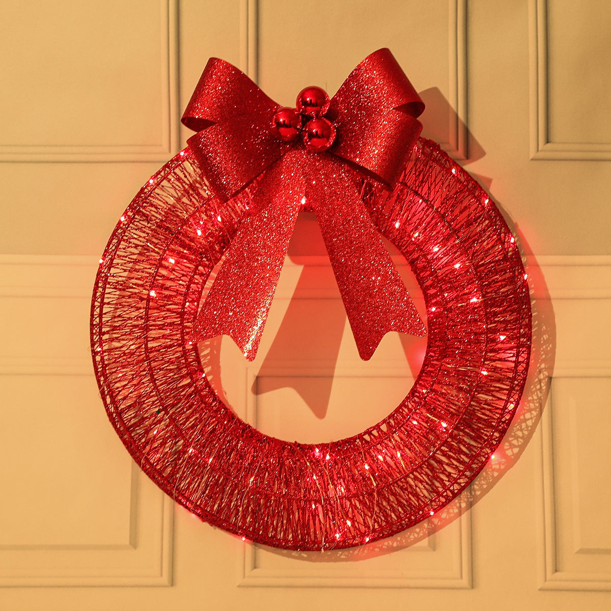 🎄 Now on pre-sale! 🎀✨ Large, illuminated Christmas wreath for outdoor use