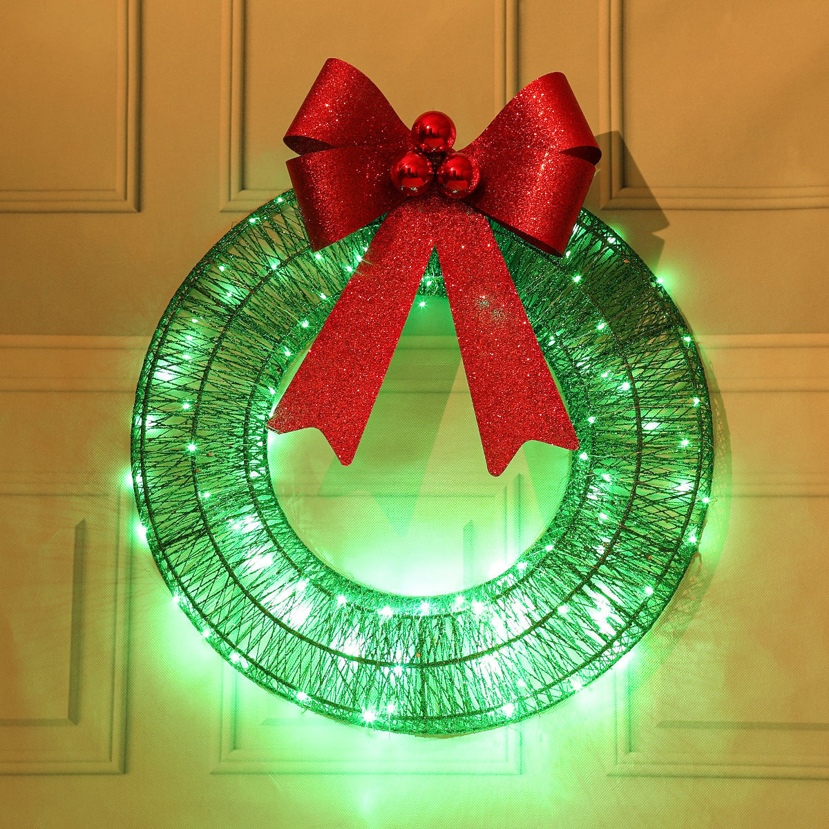 🎄 Now on pre-sale! 🎀✨ Large, illuminated Christmas wreath for outdoor use
