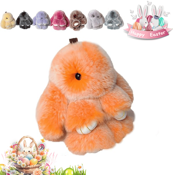 🐰Niedlicher Osterhasen-Plüsch-Schlüsselanhänger – Geschenkidee in einer Metallbox, 🎁Süße Osterüberraschung