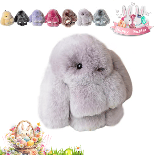 🐰Niedlicher Osterhasen-Plüsch-Schlüsselanhänger – Geschenkidee in einer Metallbox, 🎁Süße Osterüberraschung