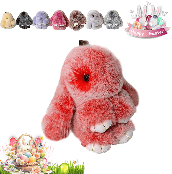 🐰Niedlicher Osterhasen-Plüsch-Schlüsselanhänger – Geschenkidee in einer Metallbox, 🎁Süße Osterüberraschung