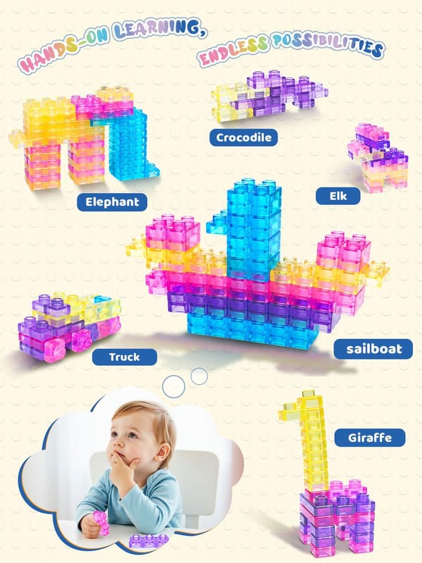 🌟GUMMY BLOC: 40-teilige Montessori-Sinnesbausteine aus weichem Material